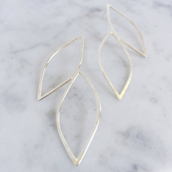 Willow Leaf Stud Earrings