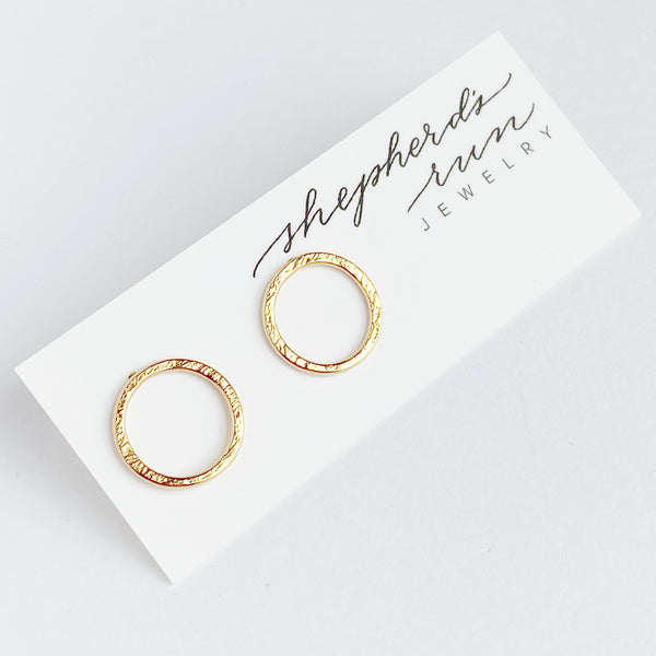 Halo Stud- 14k yellow gold-fill