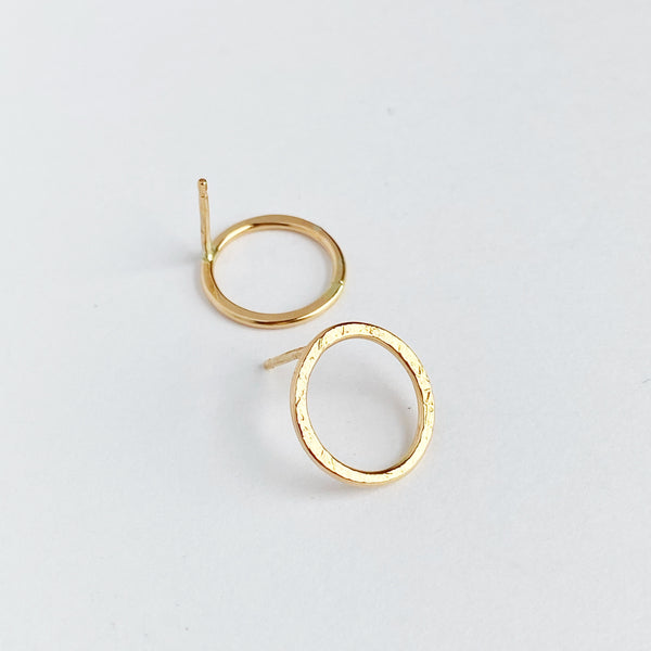 Halo Stud- 14k yellow gold-fill