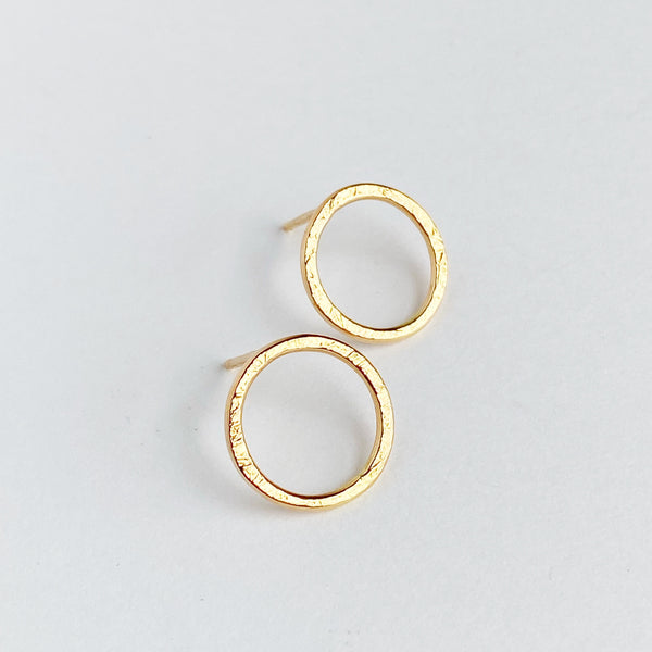 Halo Stud- 14k yellow gold-fill